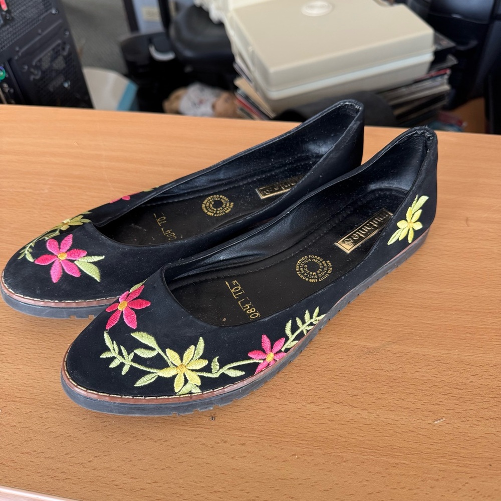 Floral Flats Shoes